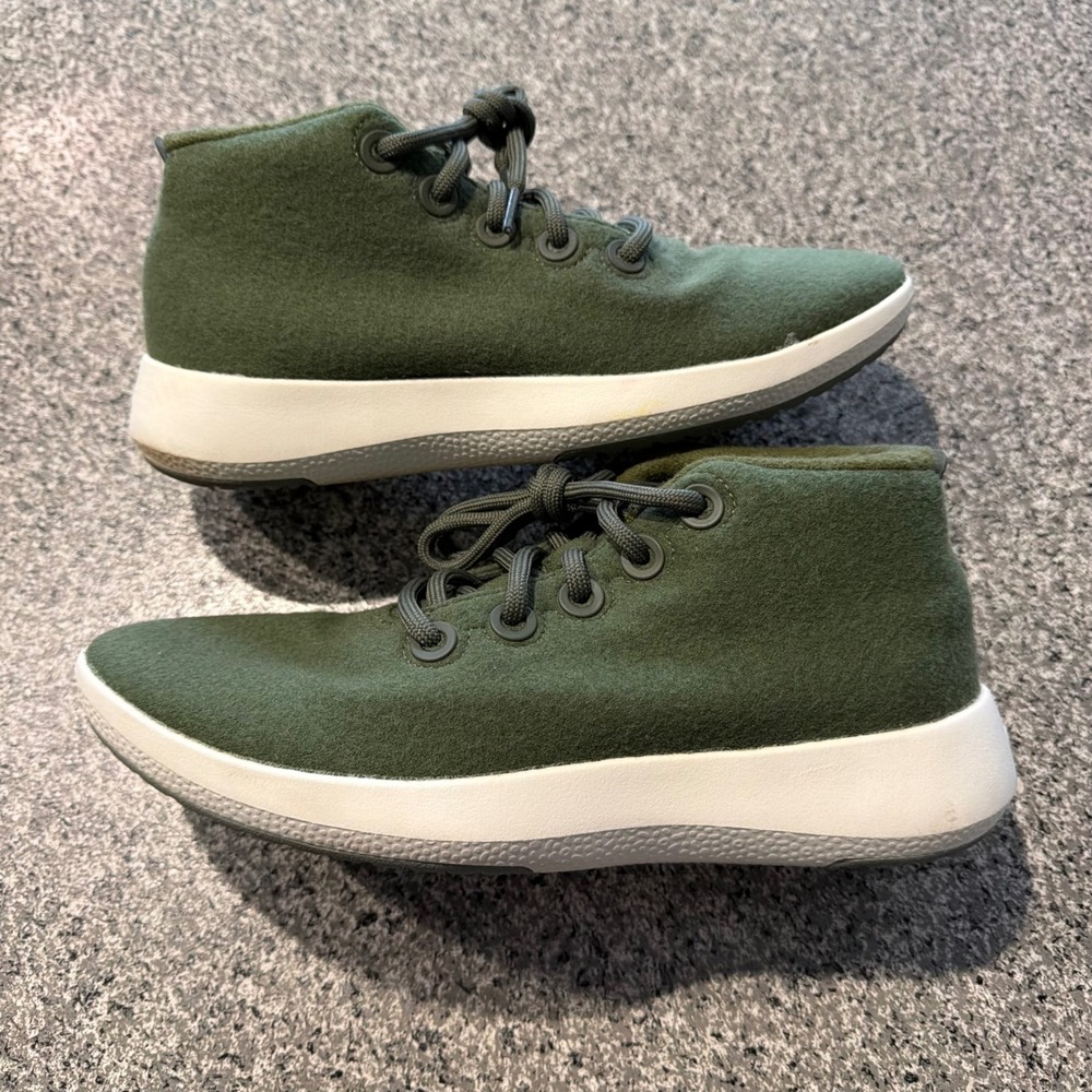 Allbirds Wool Runner Mizzles Forest Green Merino Wool Mid Sneakers Mens 9 W10